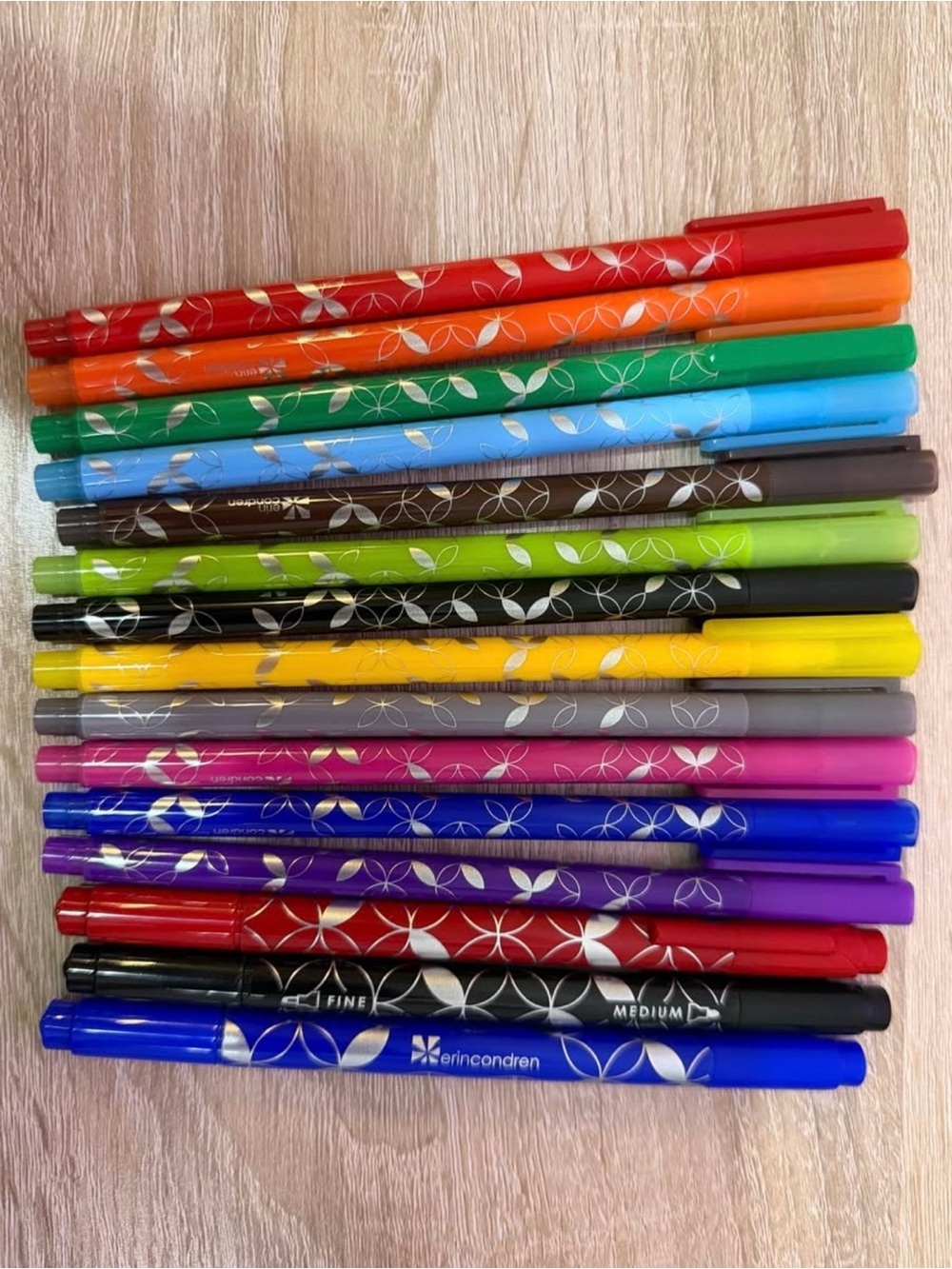 Erin Condren Fine Line Felt Markers - Bright Rainbow Assortment